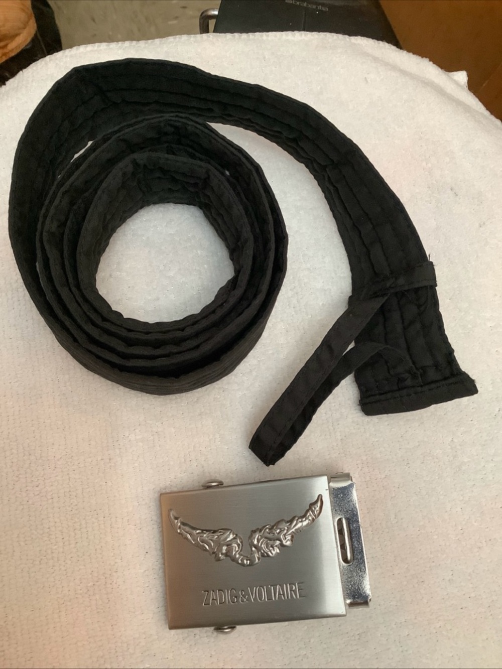 Zadig & Voltaire Belt Buckle in Silver Tone With Wing Logo​ - Picture 4 of 10